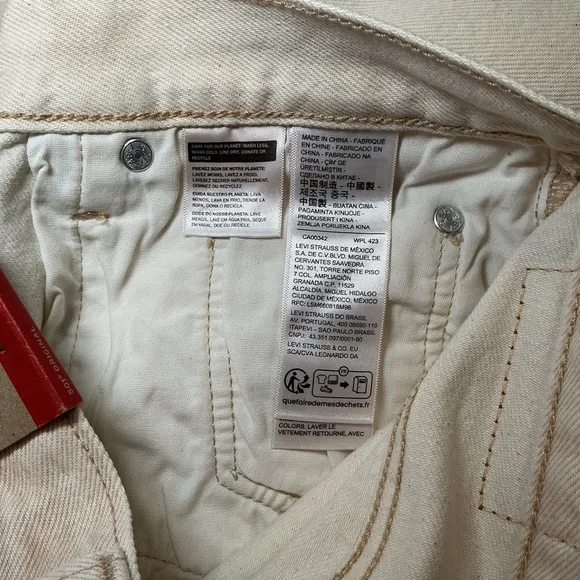 Levi's 501 Beige Jeans - Picture 6 of 10